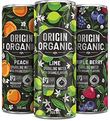 ORIGIN Organic Sparkling Water Flavours